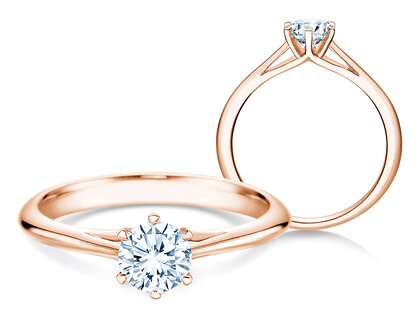 Anello di Fidanzamento Heaven 6 in oro rosa