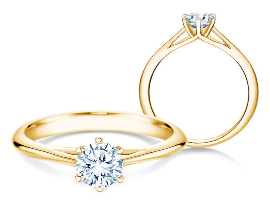 Anello di Fidanzamento Heaven 6 in oro giallo