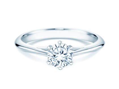 Anello di Fidanzamento Heaven 6 in 9K oro bianco con diamante 0,60ct H/SI