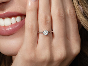 Anello di Fidanzamento Heaven 6 in 9K oro bianco con diamante 0,75ct G/SI