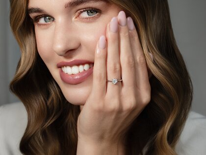 Anello di Fidanzamento Heaven 6 in 9K oro bianco con diamante 0,75ct G/SI