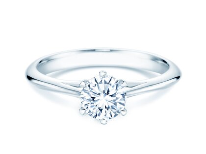 Anello di Fidanzamento Heaven 6 in 9K oro bianco con diamante 0,75ct G/SI