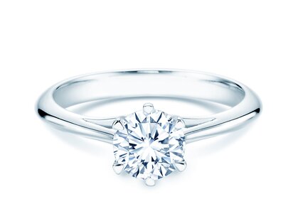 Anello di Fidanzamento Heaven 6 in 9K oro bianco con diamante 1,00ct H/SI