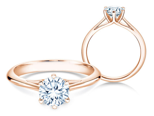 Anello di Fidanzamento Heaven 6 in 9K oro bianco con diamante 1,00ct H/SI