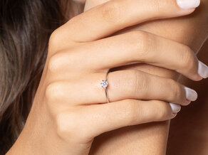 Anello di Fidanzamento Heaven 6 in argento 925/- con diamante 0,15ct G/SI