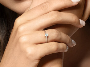 Anello di Fidanzamento Heaven 6 in 14K oro giallo con diamante 0,25ct G/SI