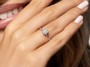 Anello di Fidanzamento Heaven 6 in 9K oro bianco con diamante 0,75ct G/SI