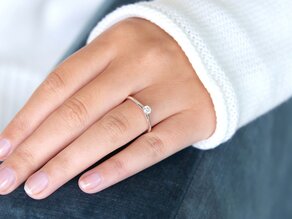 Anello di Fidanzamento Heaven 6 in 9K oro bianco con diamante 0,20ct G/SI