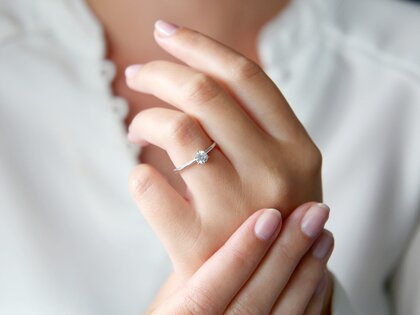 Anello di Fidanzamento Heaven 6 in platino 950/- con diamante 0,40ct G/SI