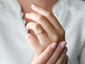 Anello di Fidanzamento Heaven 6 in platino 950/- con diamante 0,40ct G/SI
