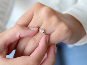 Anello di Fidanzamento Heaven 6 in 9K oro bianco con diamante da laboratorio 0,75ct E/VS