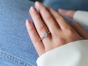 Anello di Fidanzamento Heaven 6 in 14K oro bianco con diamante 1,25ct H/SI