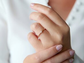 Anello di Fidanzamento Heaven 6 in 18K oro rosa con diamante 0,05ct H/SI