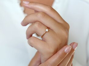 Anello di Fidanzamento Heaven 6 in 18K oro rosa con diamante 0,25ct G/SI