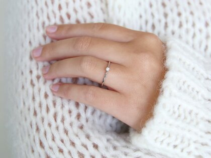 Anello di Fidanzamento Heaven 6 in argento 925/- con diamante 0,05ct G/SI