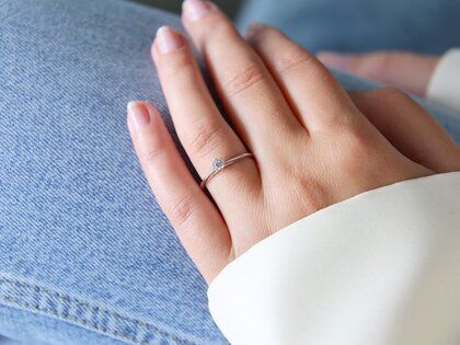 Anello di Fidanzamento Heaven 6 in argento 925/- con diamante 0,15ct G/SI