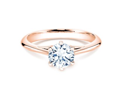 Anello di Fidanzamento Heaven 6 in 14K oro rosa con diamante da laboratorio 1,00ct E/VS