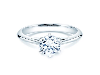 Anello di Fidanzamento Heaven 6 in 14K oro bianco con diamante da laboratorio 1,00ct E/VS
