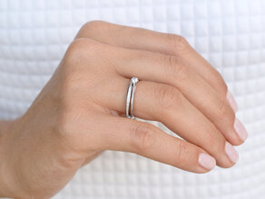 Anello di Fidanzamento Heaven 6 in argento 925/- con diamante 0,15ct G/SI