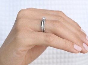 Anello di Fidanzamento Heaven 6 in 18K oro bianco con diamante 0,30ct G/SI