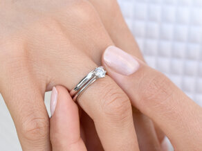 Anello di Fidanzamento Heaven 6 in 9K oro bianco con diamante 0,60ct H/SI