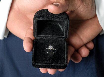 Anello di Fidanzamento Heaven 6 in 9K oro bianco con diamante 1,00ct H/SI