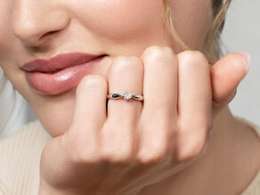 Anello di Fidanzamento Joy in 9K oro giallo con diamante 0,25ct G/SI