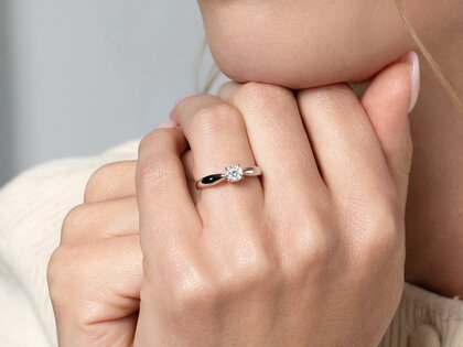 Anello di Fidanzamento Joy in 14K oro bianco con diamante 0,50ct G/VS