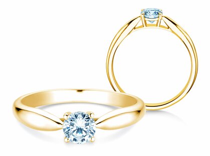 Anello di Fidanzamento Joy in 14K oro giallo con diamante 0,25ct G/SI