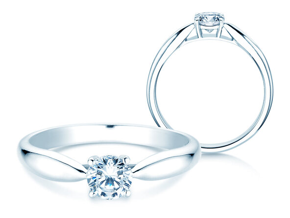 Anello di Fidanzamento Joy in 14K oro bianco con diamante 0,50ct G/VS