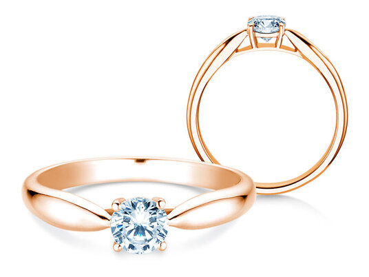 Anello di Fidanzamento Joy in 9K oro bianco con diamante 0,50ct H/SI