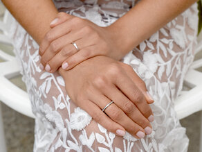 Anello di Fidanzamento Love in 14K oro bianco con diamante 0,07ct G/SI