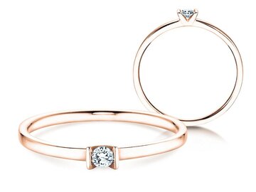 Anello di Fidanzamento Love in oro rosa
