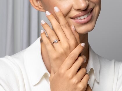 Anello di Fidanzamento Madison in 9K oro bianco con diamante 1,00ct H/SI