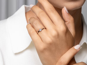 Anello di Fidanzamento Madison in 14K oro rosa con diamante 0,20ct G/IF
