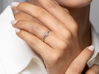 Anello di Fidanzamento Madison in 18K oro bianco con diamante 0,25ct G/SI