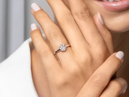Anello di Fidanzamento Madison in 9K oro bianco con diamante 1,00ct H/SI