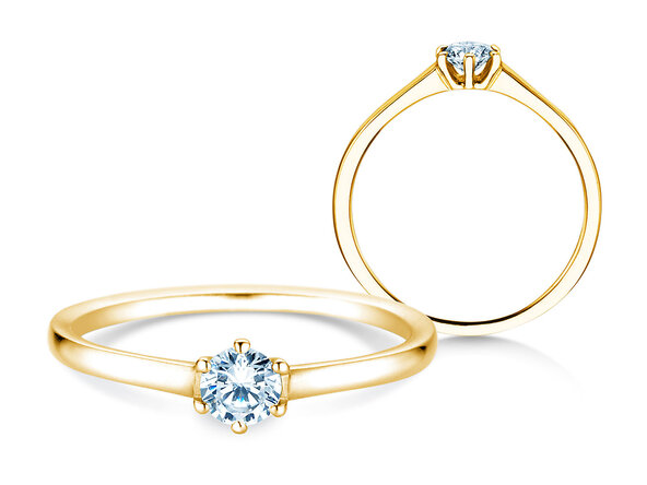 Anello di Fidanzamento Madison in 14K oro giallo con diamante 0,15ct H/SI