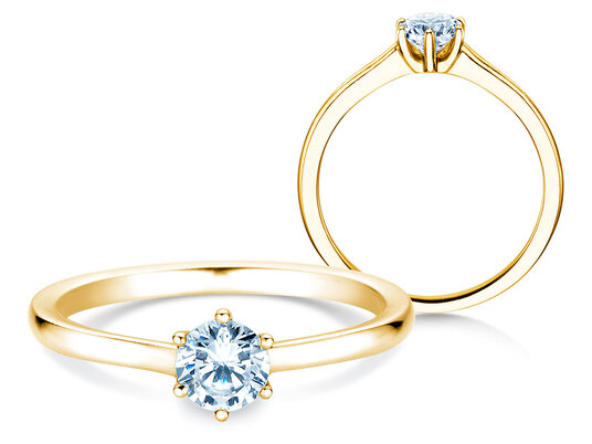 Anello di Fidanzamento Madison in 9K oro bianco con diamante 0,50ct H/SI