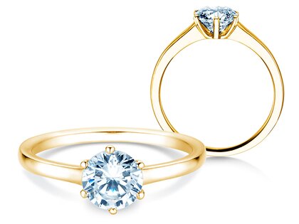 Anello di Fidanzamento Madison in 9K oro giallo con diamante 1,00ct H/SI