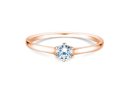 Anello di Fidanzamento Madison in 14K oro rosa con diamante 0,20ct G/IF