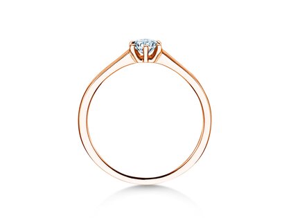 Anello di Fidanzamento Madison in 14K oro rosa con diamante 0,20ct G/IF
