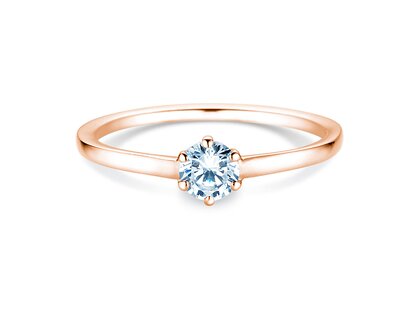 Anello di Fidanzamento Madison in 14K oro rosa con diamante 0,25ct H/SI