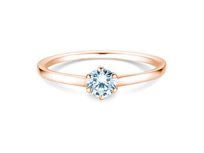 Anello di Fidanzamento Madison in 14K oro rosa con diamante 0,25ct H/SI