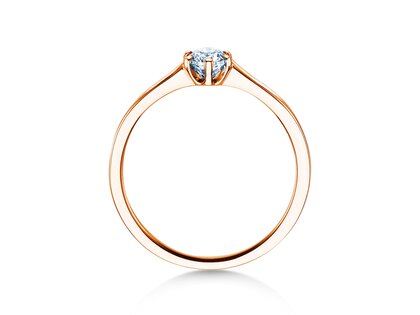 Anello di Fidanzamento Madison in 14K oro rosa con diamante 0,25ct H/SI