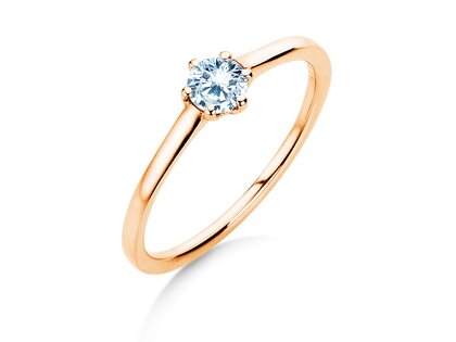 Anello di Fidanzamento Madison in 14K oro rosa con diamante 0,25ct H/SI