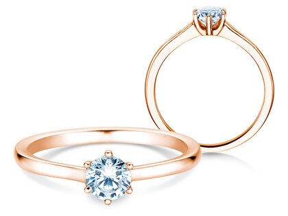 Anello di Fidanzamento Madison in 14K oro rosa con diamante 0,50ct H/SI