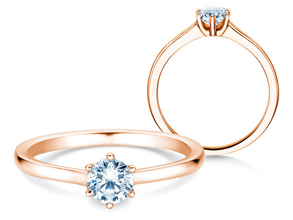 Anello di Fidanzamento Madison in 14K oro rosa con diamante 0,50ct H/SI