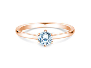 Anello di Fidanzamento Madison in 14K oro rosa con diamante 0,50ct H/SI