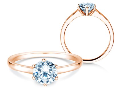 Anello di Fidanzamento Madison in 14K oro rosa con diamante 1,00ct H/SI